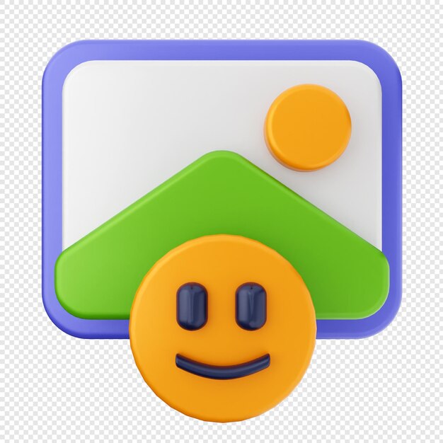 3D-Bild-Foto-Emoji