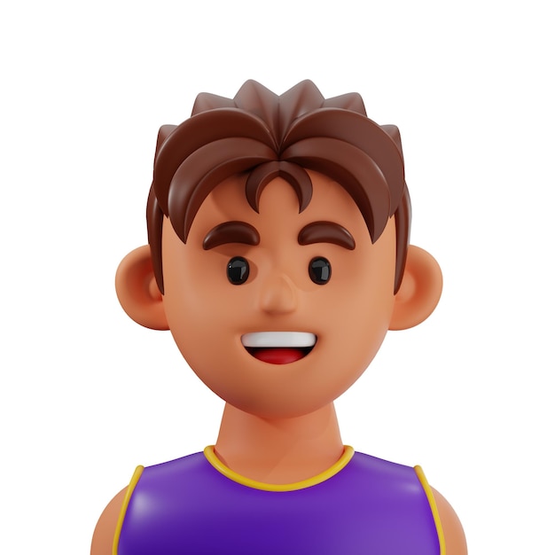 3D-Bild von einem fröhlichen jungen Mann
