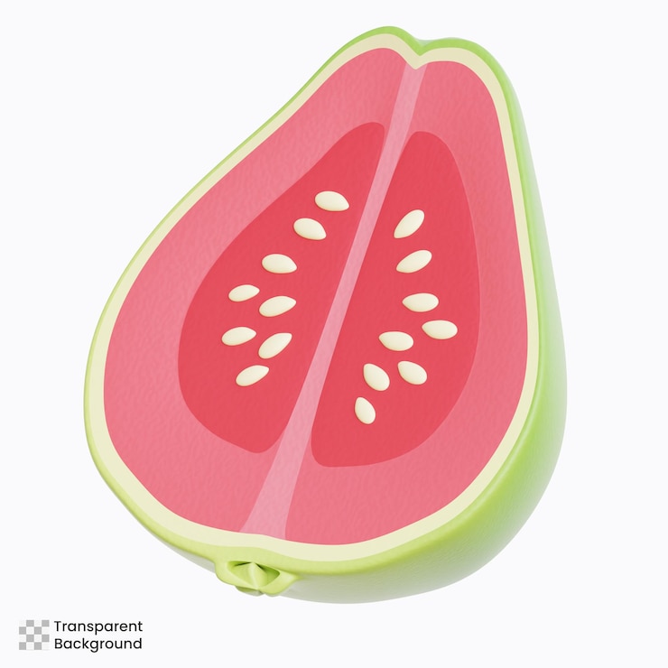 PSD 3d-bild von guava-frucht