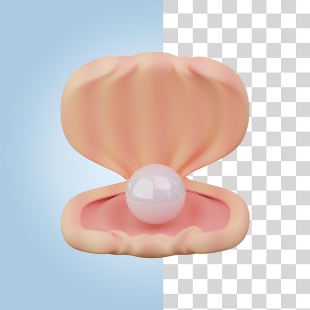 3D-Bild von Meeresmuscheln