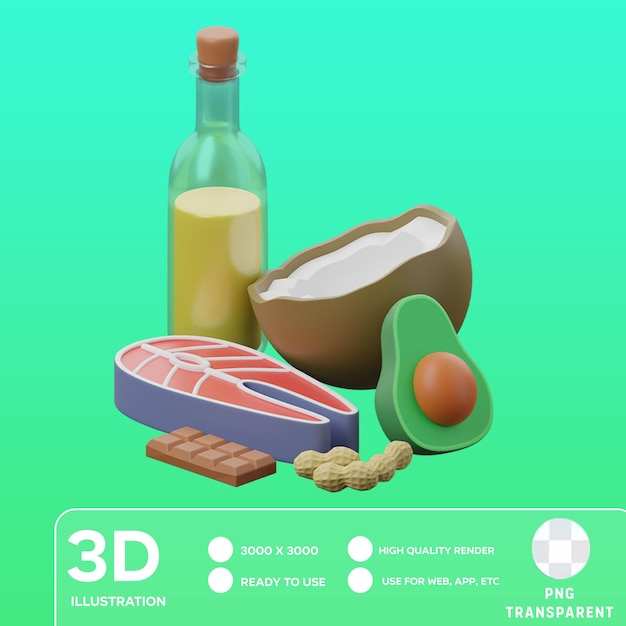 PSD 3d-bild von psd fats