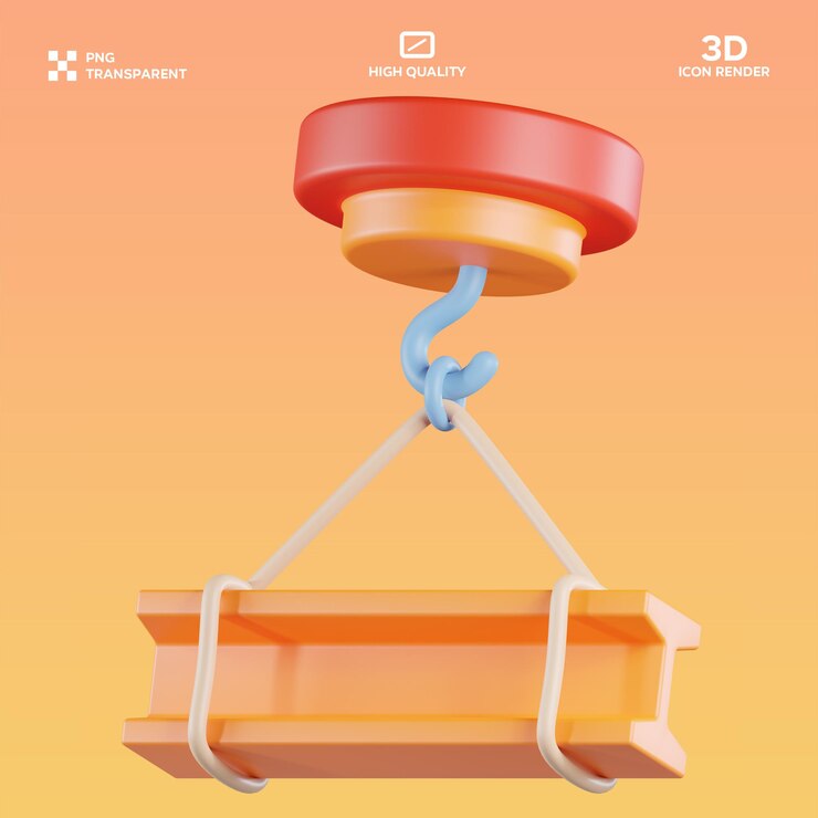 PSD 3d-bild von psd-kranhaken