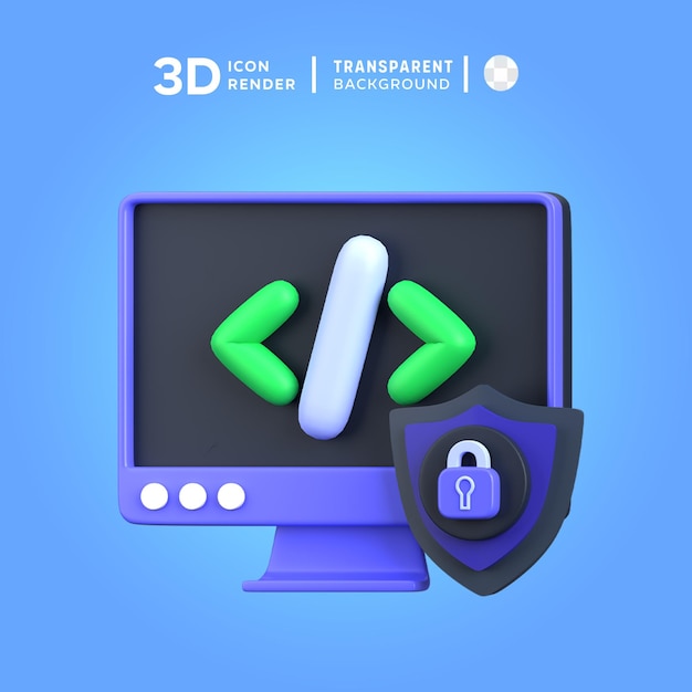 PSD 3d-bild von psd secure coding