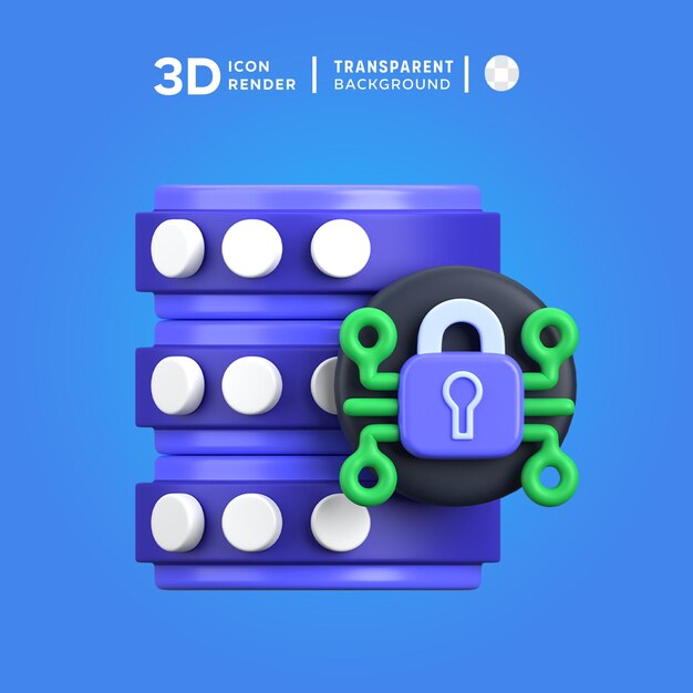 3d-bild von psd secure data storage