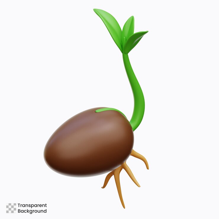 PSD 3d-bild von samen
