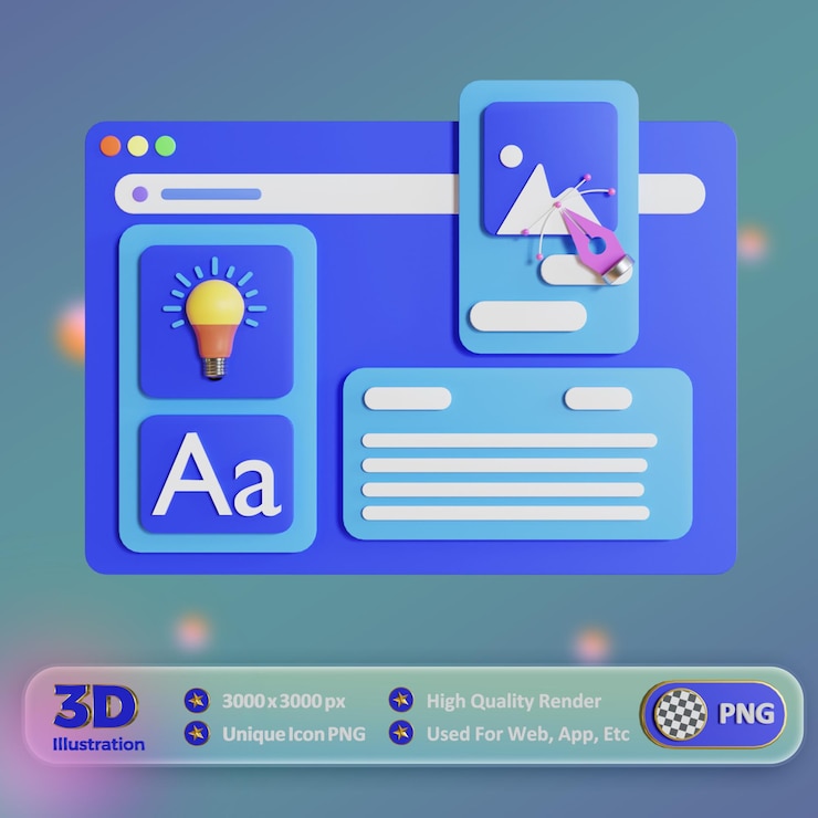 PSD 3d-bild