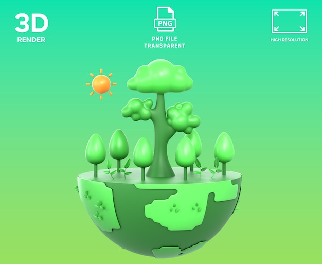 3D-Bilder der Umweltauswirkungen