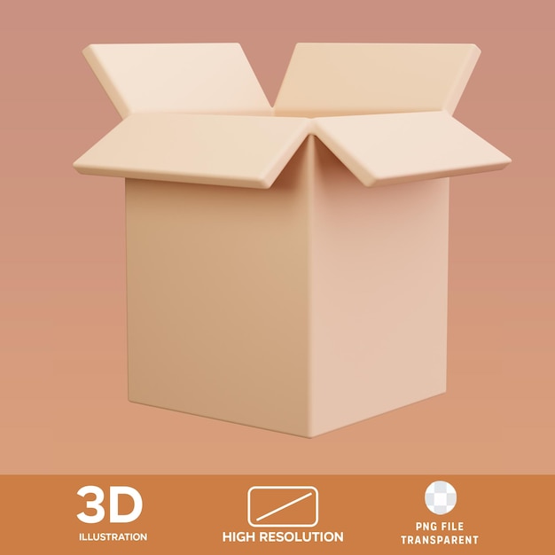 3D-Bildung des PSD-Boxpakets