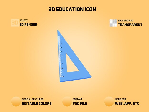 3d-bildungs-ikon-dreieck-lineal