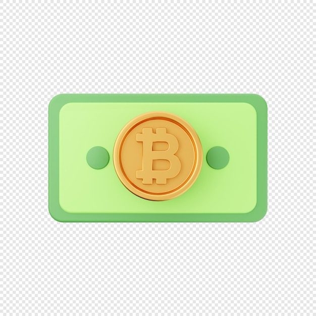 3D-Bitcoin-Geld-Symbol-Illustration
