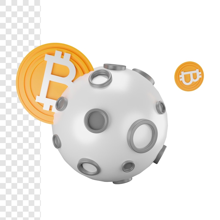 PSD 3d bitcoin a la luna