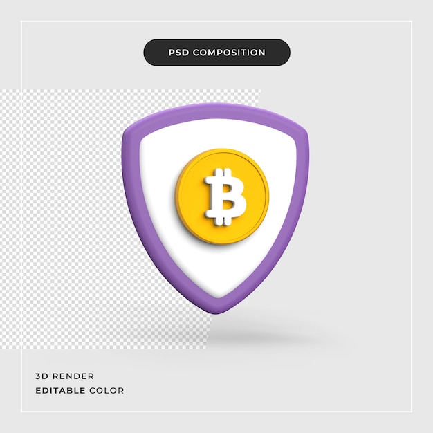 3d-bitcoin-sicherheitsschild