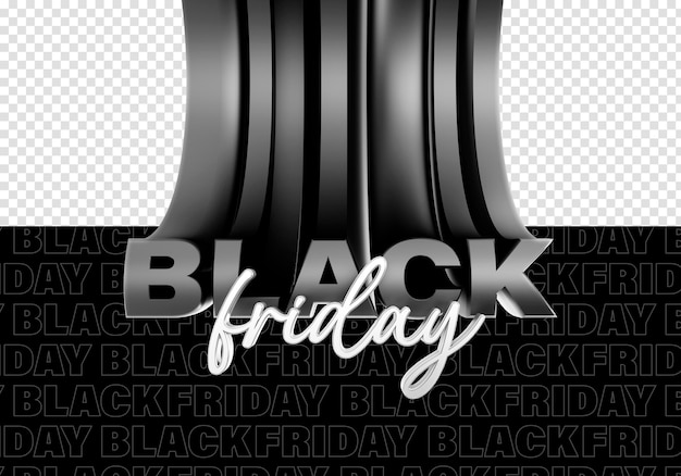 3d-black-friday-label für werbeaktionen und rabatte