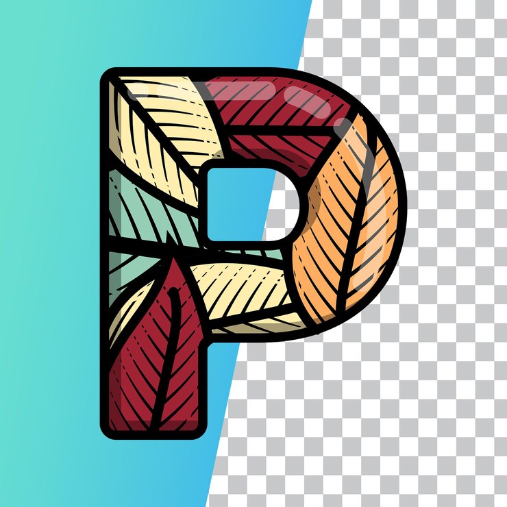 PSD 3d-blattmotiv alphabetbuchstaben