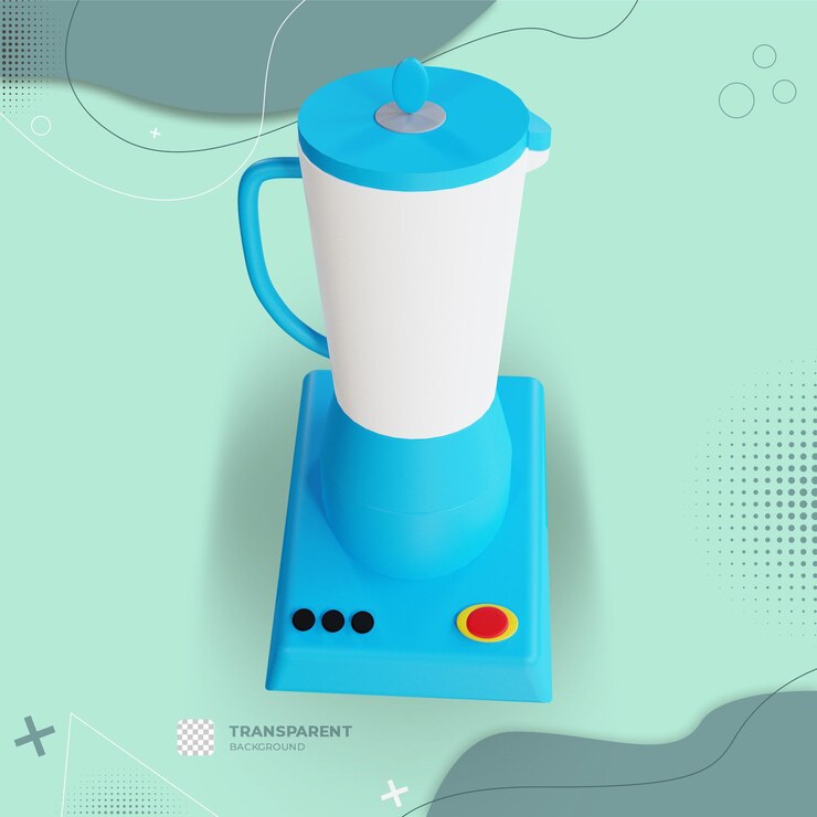 PSD 3d-blau-mixer-illustration
