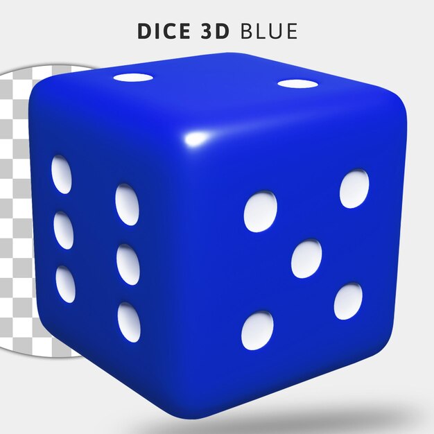 3d blaue würfel auf transparentem hintergrund