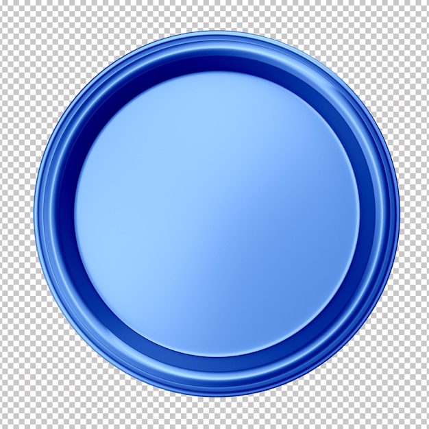 3D Blue Plastic Pet Bowl com fundo transparente
