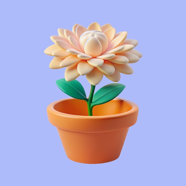 3D-Blumen im Topf