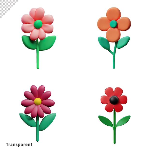 PSD 3d-blumenpaket