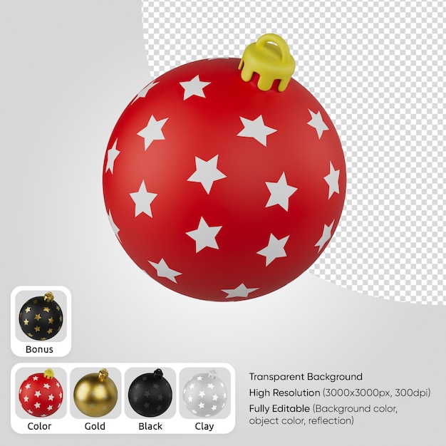 PSD 3d bola de natal