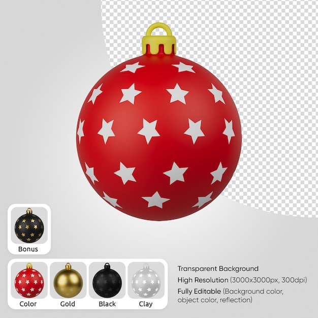 PSD 3d bola de natal