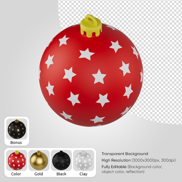 3d bola de natal