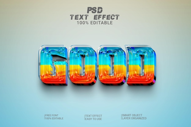 3d Bon Style D'effet De Texte Psd