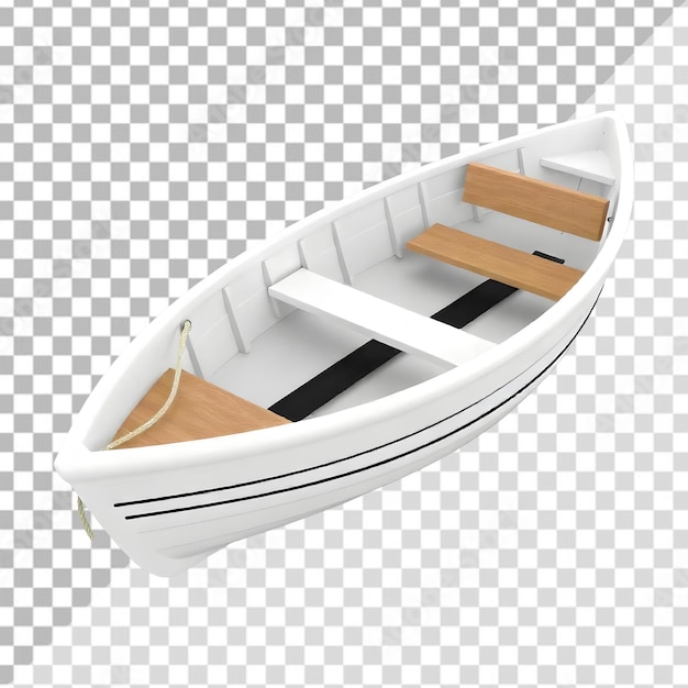 3d Boot auf einem isolierten transparenten Hintergrund