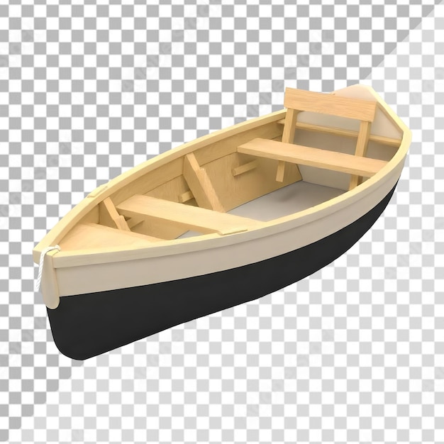 3d Boot auf einem isolierten transparenten Hintergrund