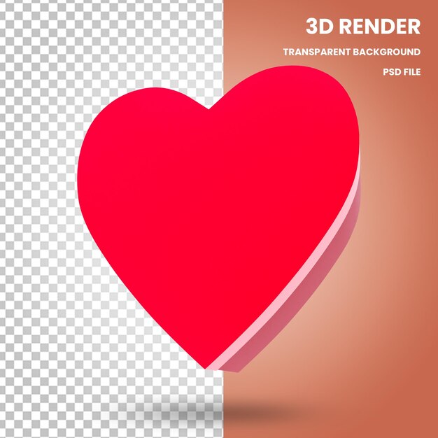 3D-Boxen in Herzform Render die Elemente des Valentinsgrußes