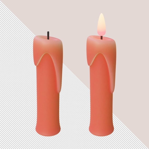 3D-brennende Kerzen