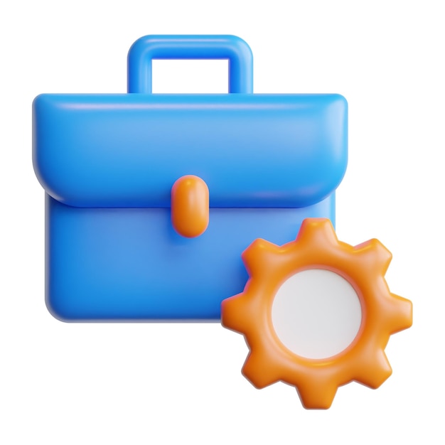 3D-Briefcase Geschäftsmanagementkonzept hochwertige Rendering-Illustration und -Symbol