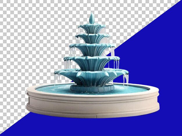 PSD 3d-brunnen auf durchsichtigem hintergrund