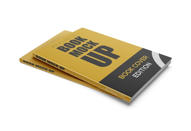 PSD 3d buch mockup design isoliert