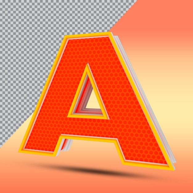 3d buchstaben effekt stil farbe orange