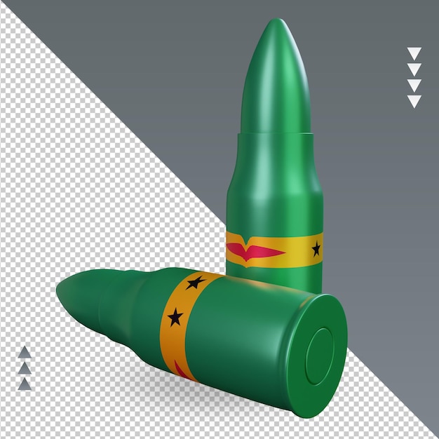 3d bullet Sao Tomé et Principe drapeau rendu vue gauche