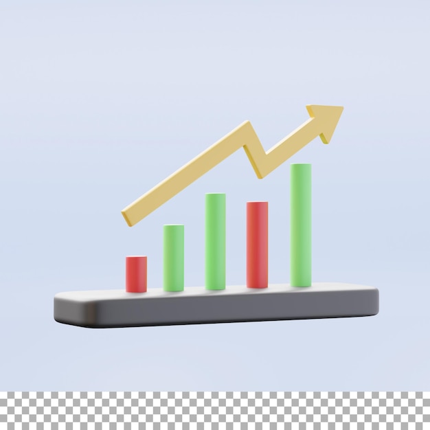 3D-Business-Diagramm-Illustration