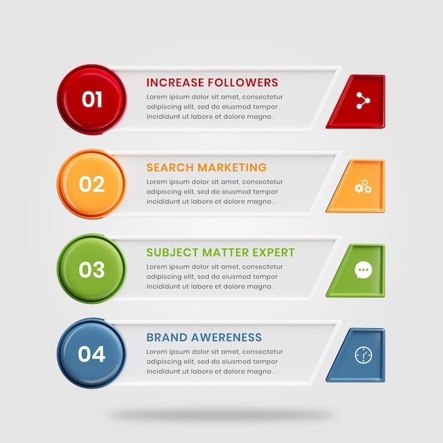 3D-Business-Infografik-Vorlage