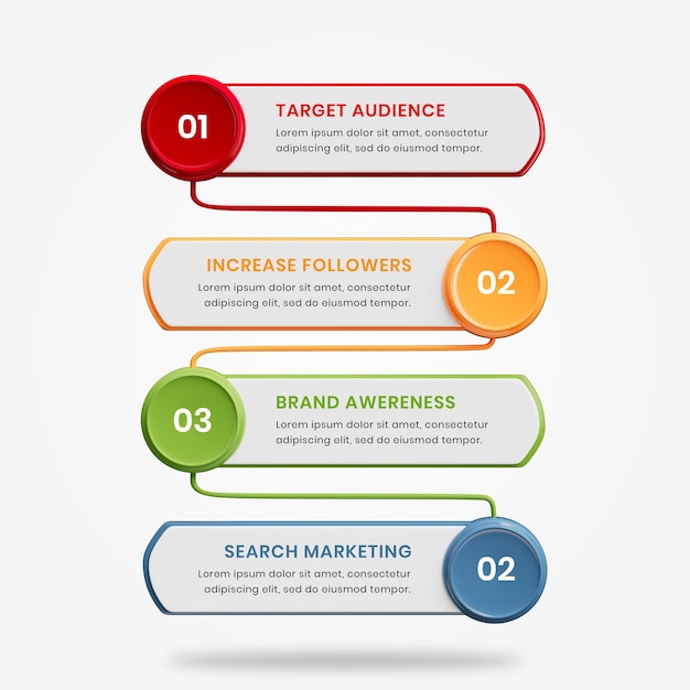 3D-Business-Infografik-Vorlage