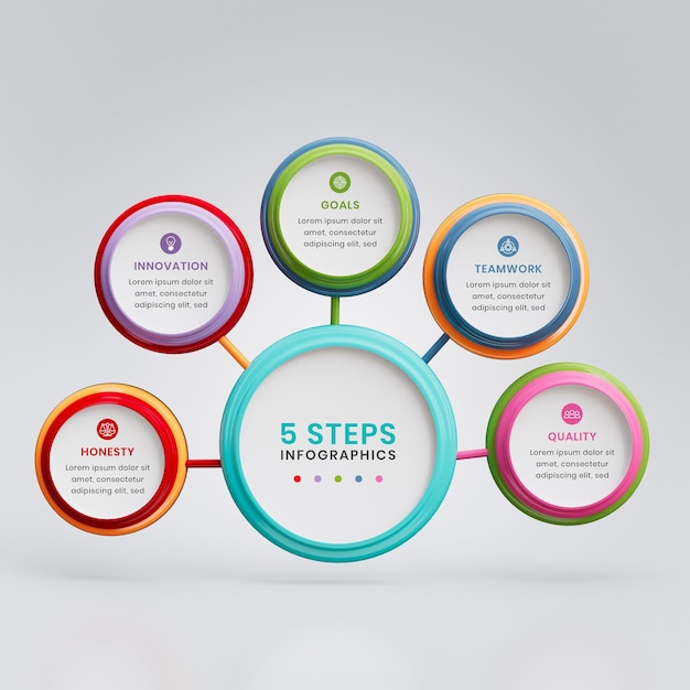3D-Business-Infografik-Vorlage