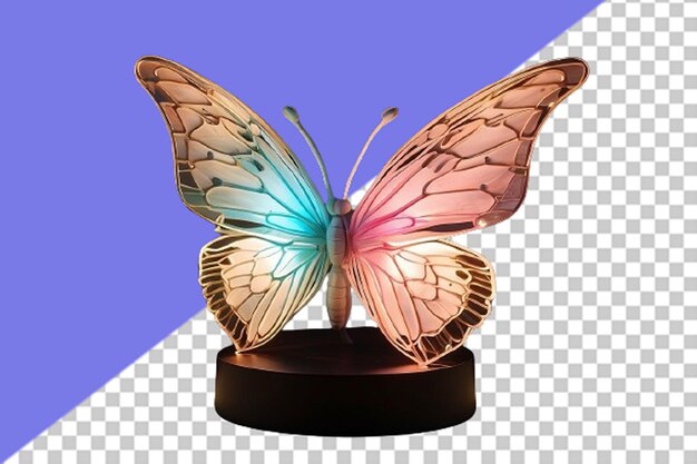 3d-butterfliege auf weißem hintergrund