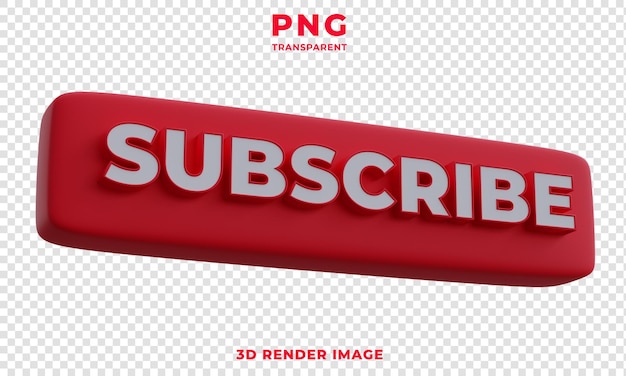 PSD 3d-button-label youtube-kanal abonnieren