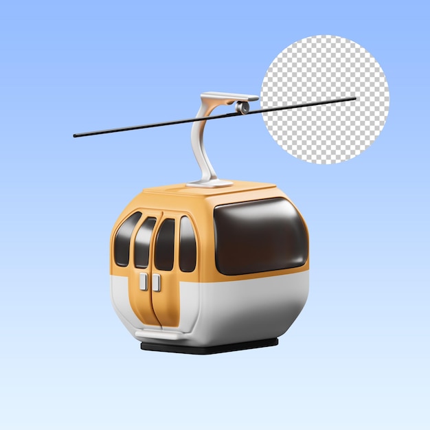 3D Cable Car Illustration