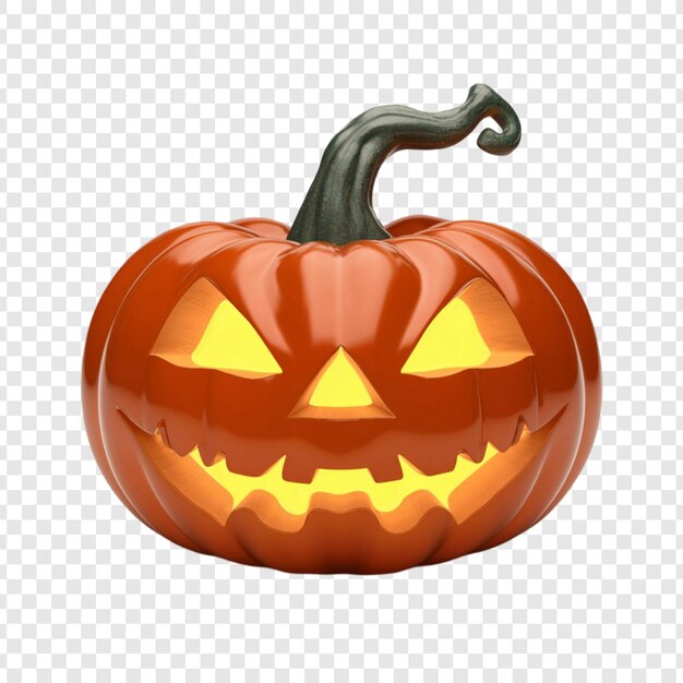 3d calabaza de Halloween aislada en un fondo transparente