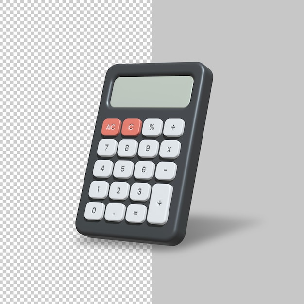 3D Calculator, math device. Financial analytics icon