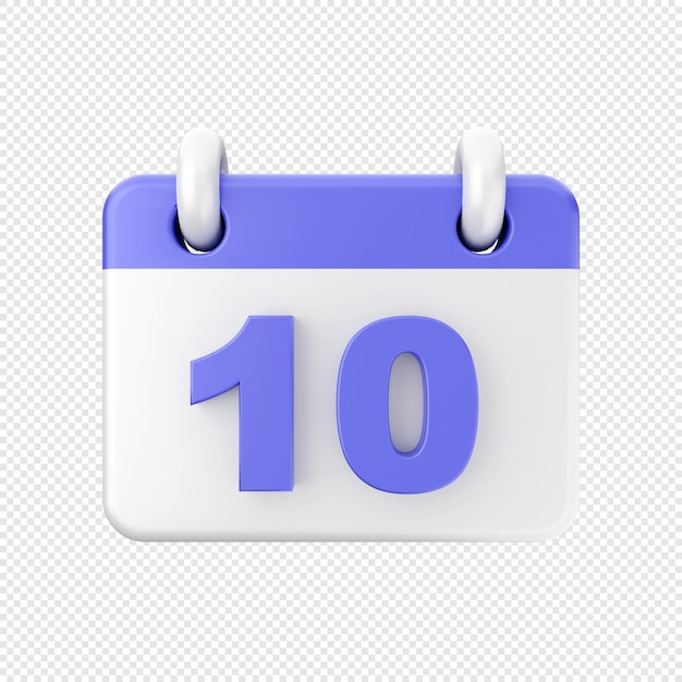 3d calendar icon illustration render
