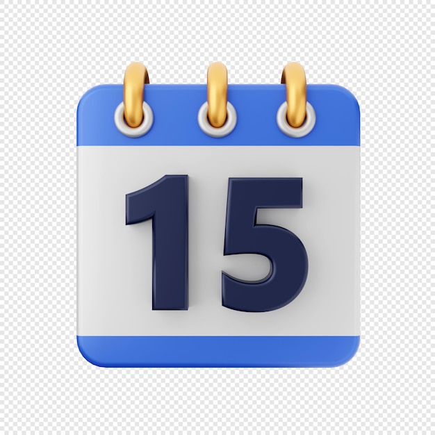 3d calendario fecha evento icono ilustración render