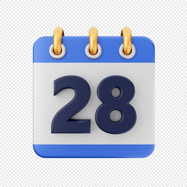 3d calendario fecha evento icono ilustración render