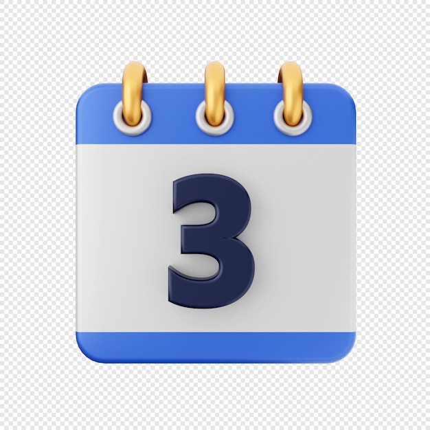 3d calendario fecha evento icono ilustración render