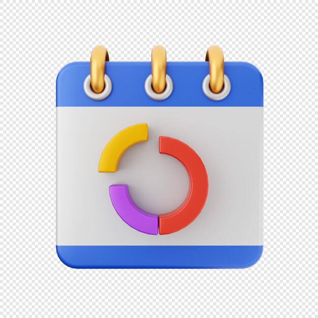 3d calendario fecha evento icono ilustración render